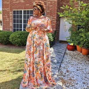 Maxi dresses length 64inch long but can be reduced to your preferences.